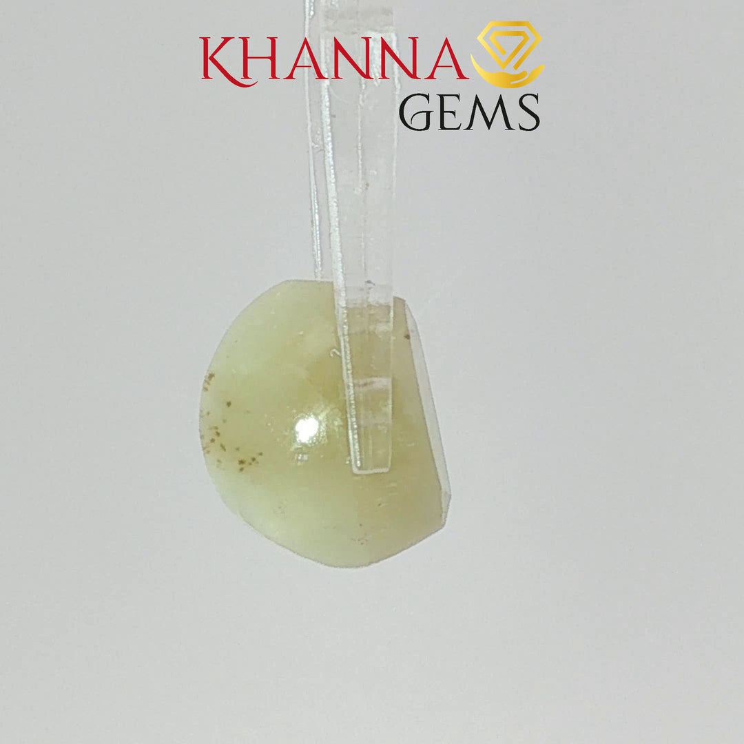 7.62/CT Natural Prehnite Cats Eye Stone With Govt. Lab Certificate-137295