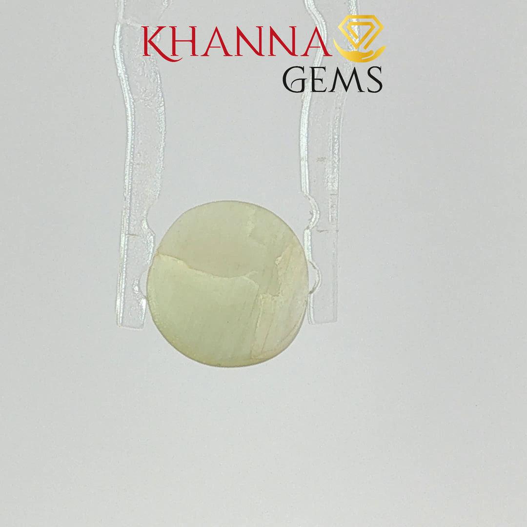 3.07/CT Natural Prehnite Cats Eye Stone With Govt. Lab Certificate-137301