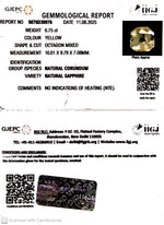Load image into Gallery viewer, 6.75/CT Natural Yellow Sapphire With Govt Lab Certificate (78810)