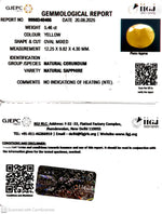 Load image into Gallery viewer, 5.46/CT Natural Yellow Sapphire With Govt Lab Certificate (4551)
