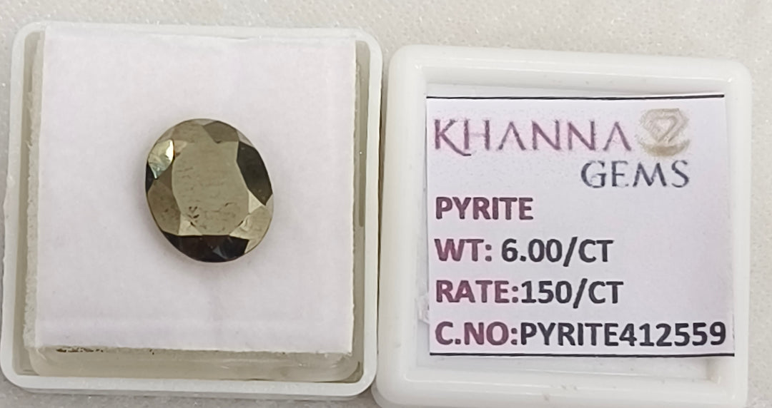 Natural 6.00/CT Golden Pyrite Stone
