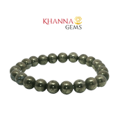 Premium Pyrite 8MM Round Gemstone Beads – NOO6012