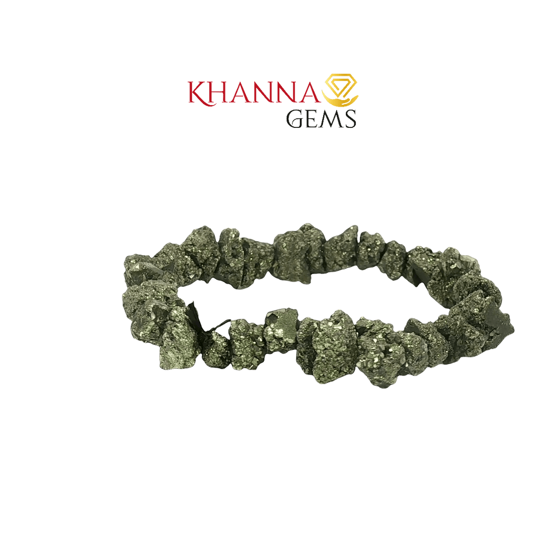Premium Raw Pyrite 8mm Natural Gemstone Beads – NOO6013