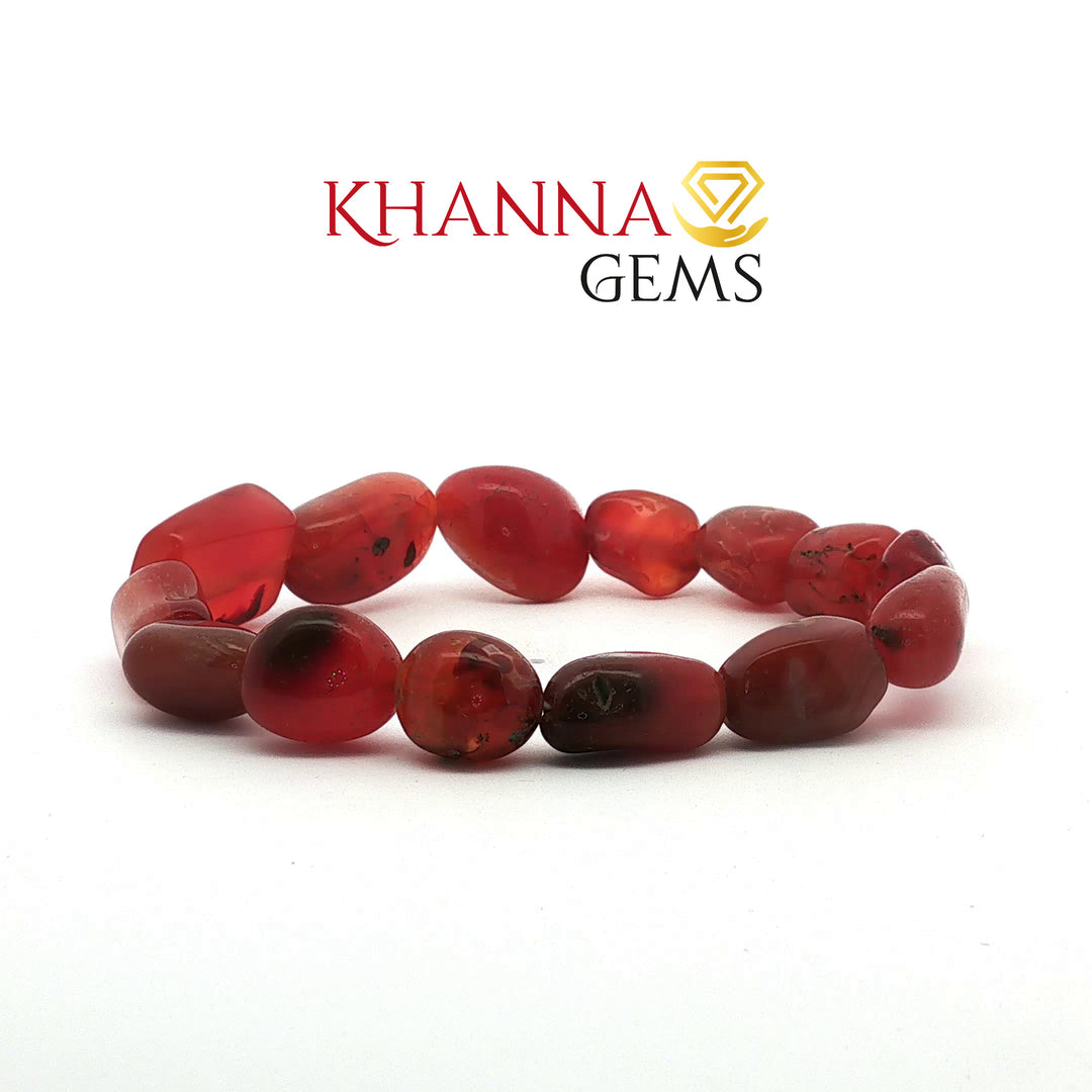 Natural Red Carnelian Tumble Bracelet