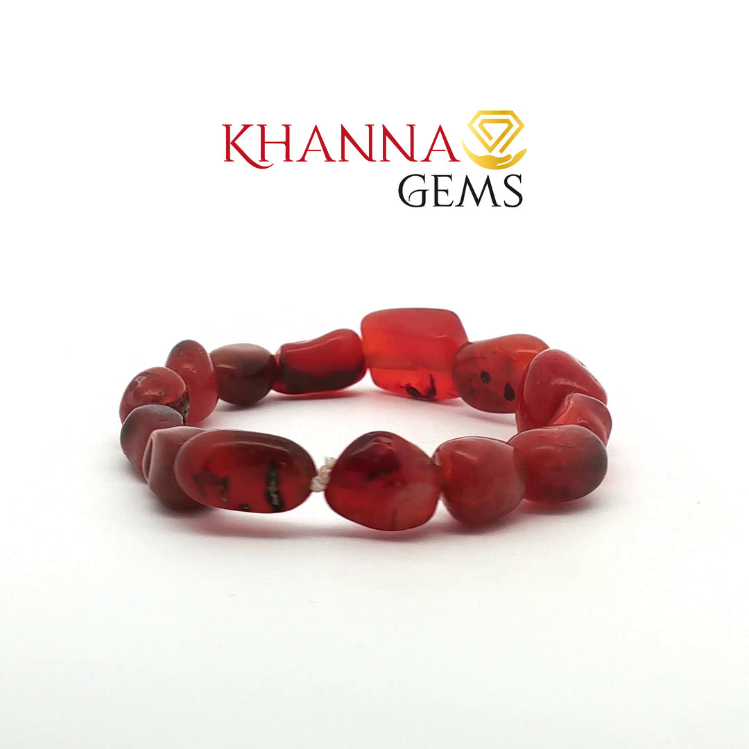 Natural Red Carnelian Tumble Bracelet