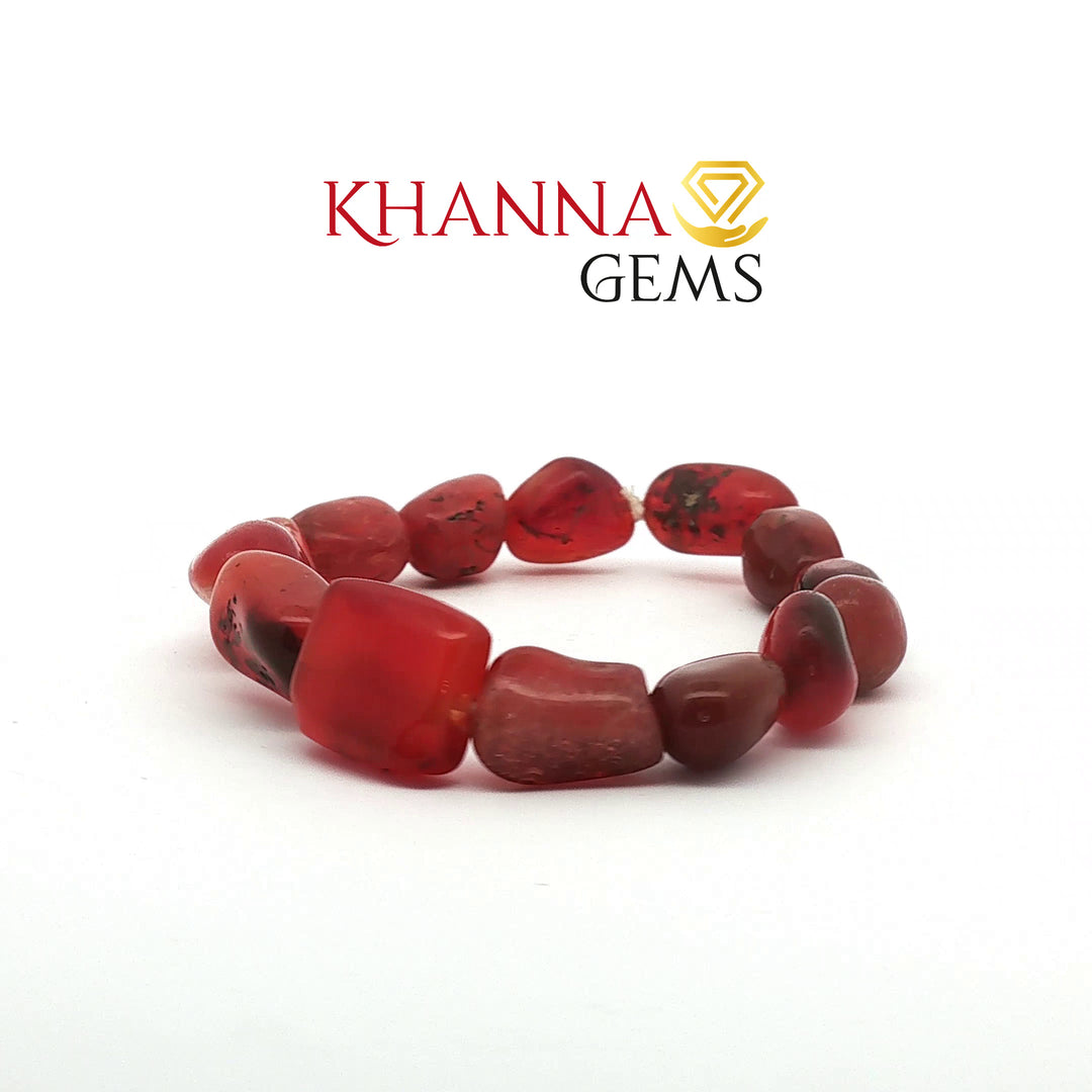 Natural Red Carnelian Tumble Bracelet