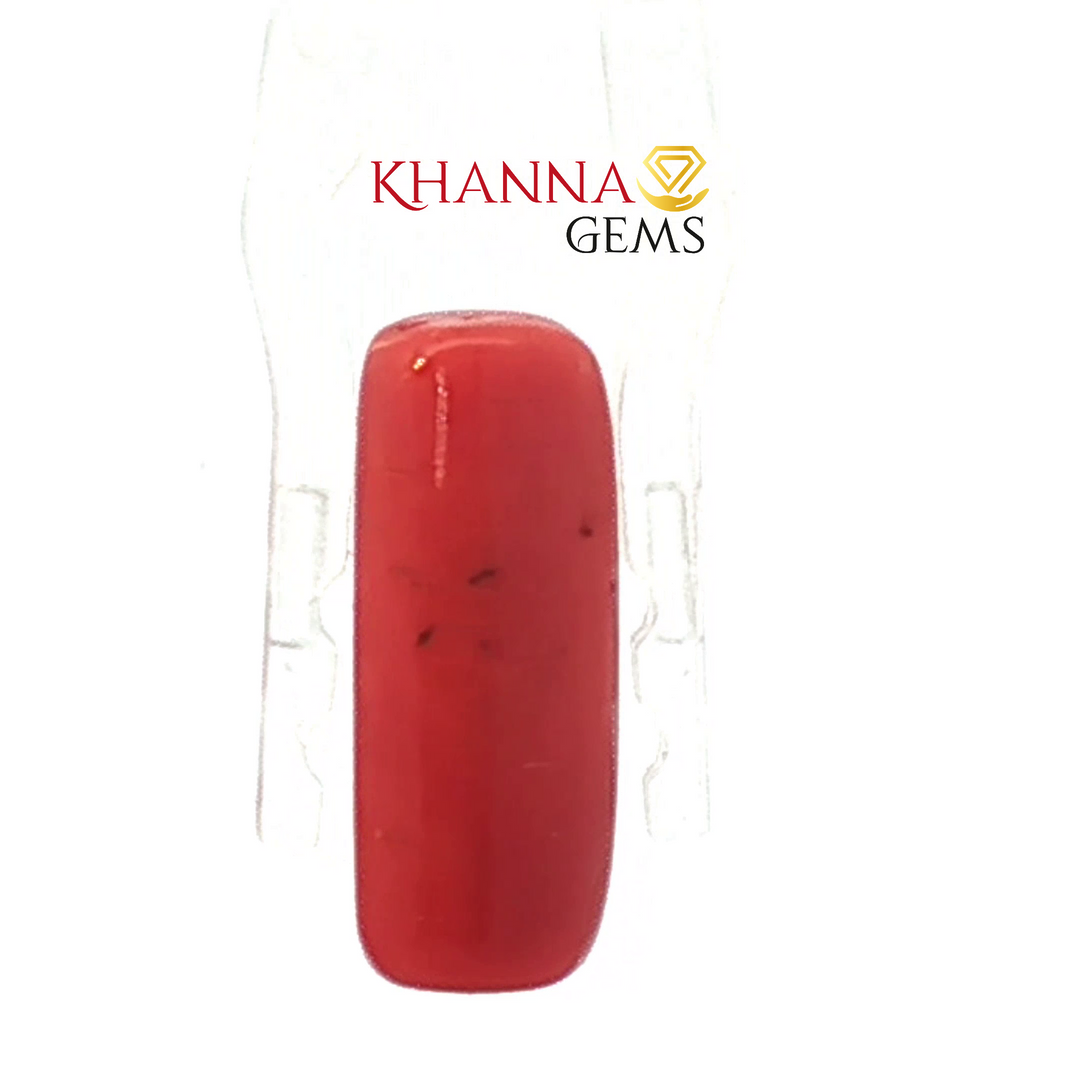 5.4/CT Natural Certified Red Coral Gemstone -826215