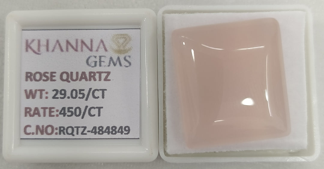 29.05/CT Healing Rose Quartz Stone with Govt. Lab Certificate-484849