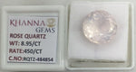 Load image into Gallery viewer, 8.95/CT Healing Rose Quartz Stone with Govt. Lab Certificate-484854