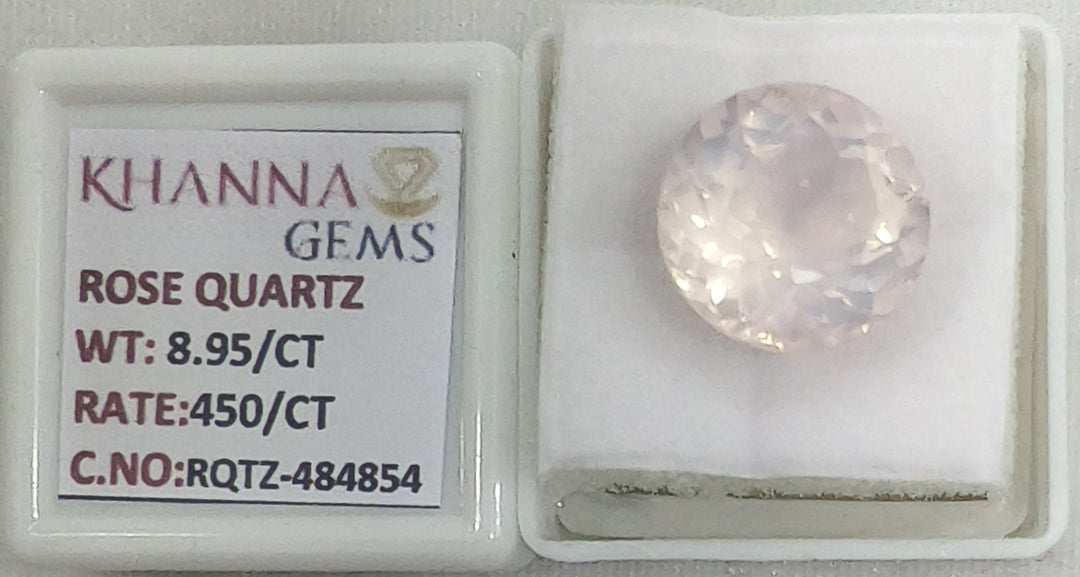 8.95/CT Healing Rose Quartz Stone with Govt. Lab Certificate-484854
