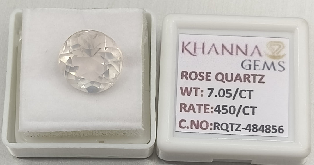 7.05/CT Healing Rose Quartz Stone with Govt. Lab Certificate-484856