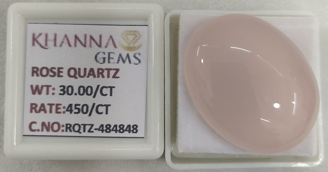 30.00/CT Healing Rose Quartz Stone with Govt. Lab Certificate-484848