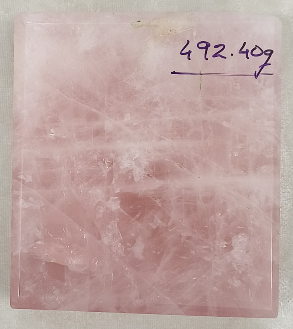 492.40/GM NATURAL ROSE QUARTZ BRICK