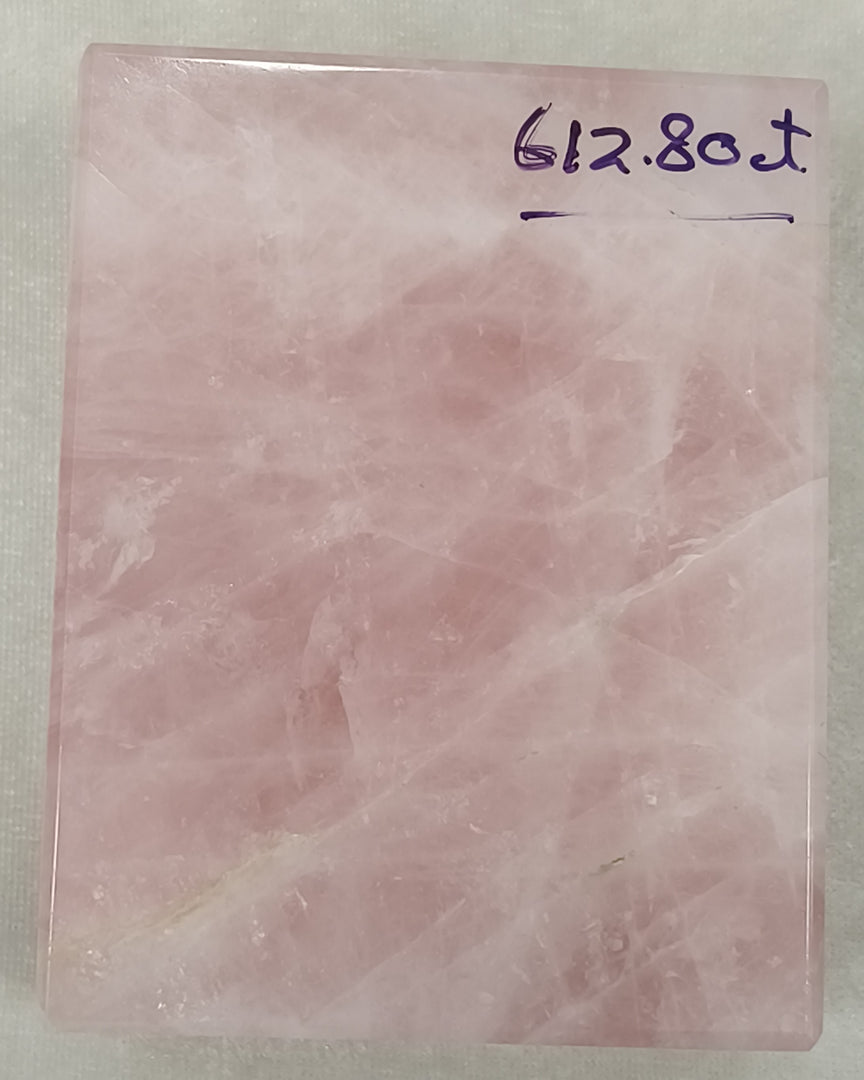 612.80/GM NATURAL ROSE QUARTZ BRICK