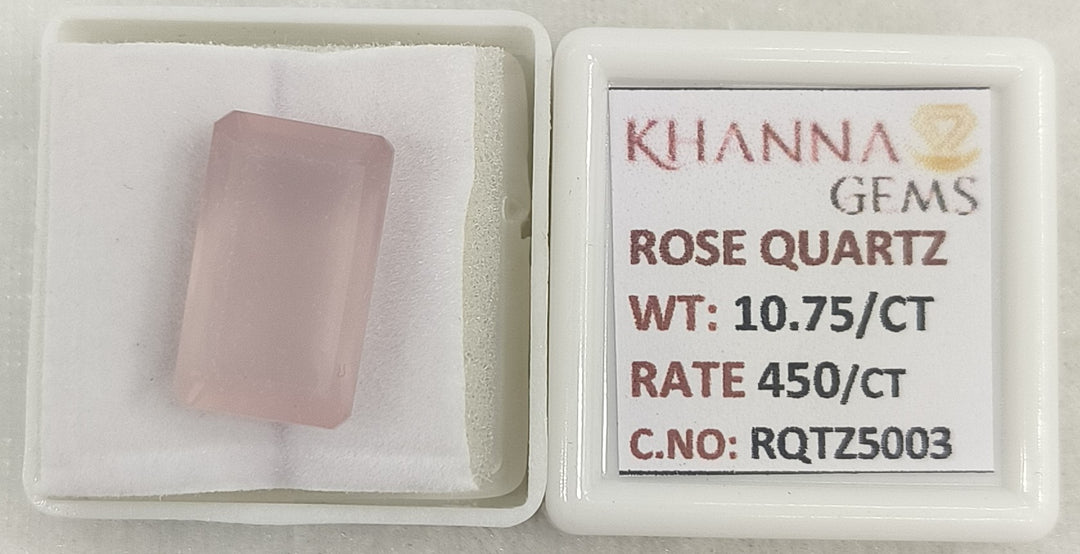 10.75/CT Healing Rose Quartz Stone with Govt. Lab Certificate-RQTZ5003