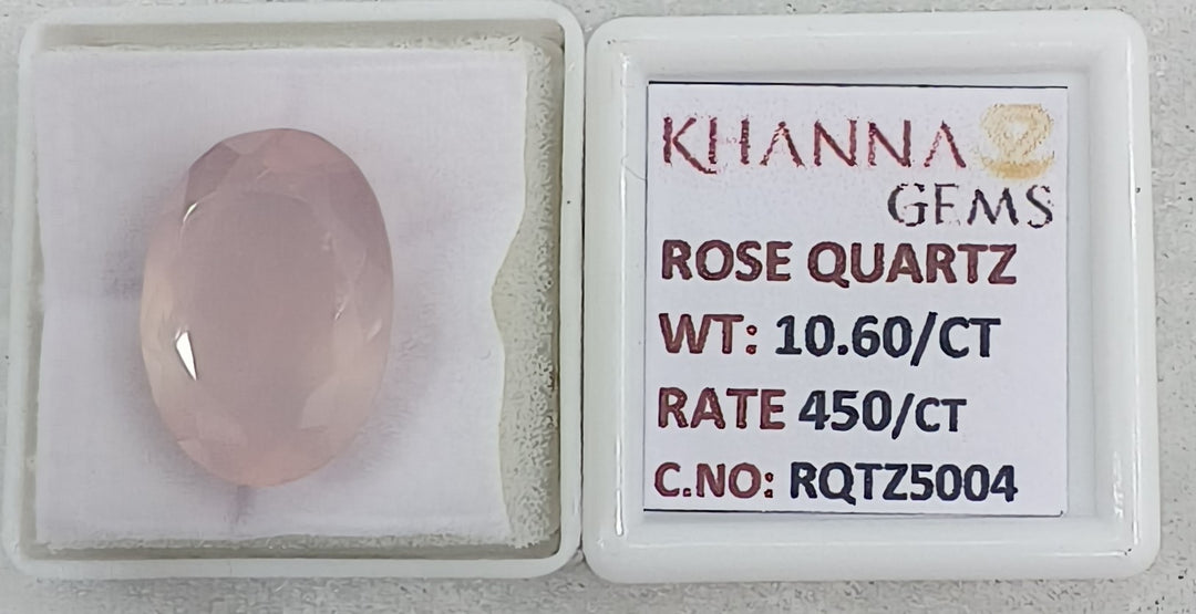 10.60/CT Healing Rose Quartz Stone with Govt. Lab Certificate-RQTZ5004