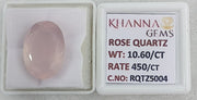 10.60/CT Healing Rose Quartz Stone with Govt. Lab Certificate-RQTZ5004