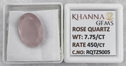 7.75/CT Healing Rose Quartz Stone with Govt. Lab Certificate-RQTZ5005