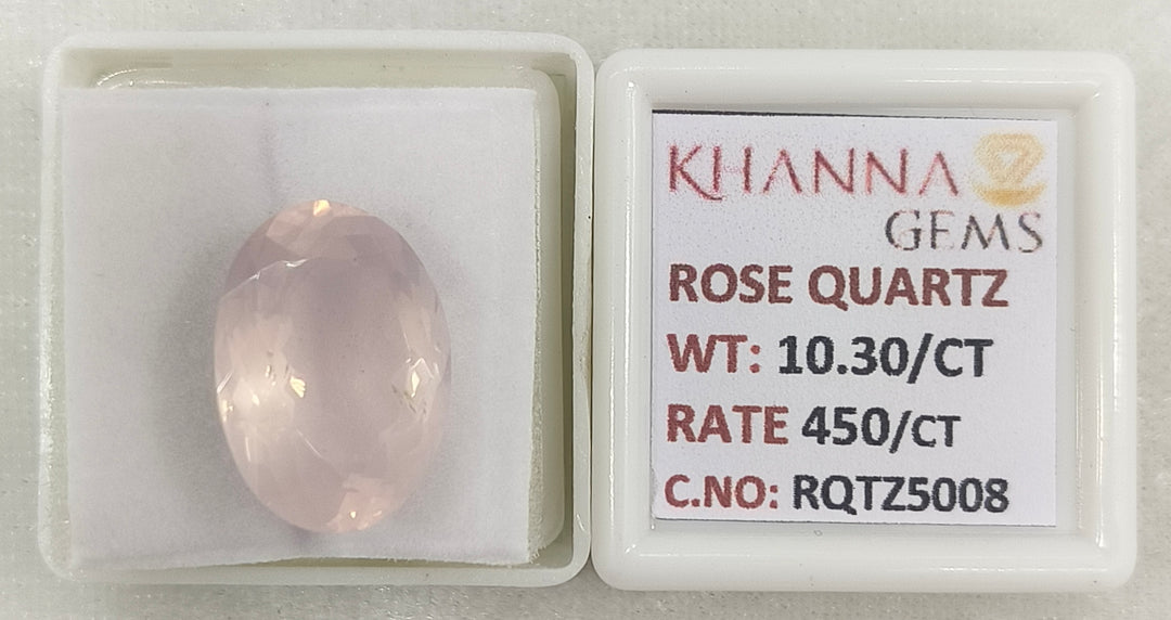 10.30/CT Healing Rose Quartz Stone with Govt. Lab Certificate-RQTZ5008