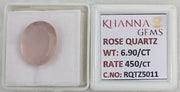 6.90/CT Healing Rose Quartz Stone with Govt. Lab Certificate-RQTZ5011