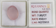 7.80/CT Healing Rose Quartz Stone with Govt. Lab Certificate-RQTZ5015