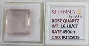 16.10/CT Healing Rose Quartz Stone with Govt. Lab Certificate-RQTZ5019