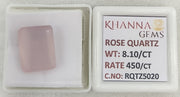 8.10/CT Healing Rose Quartz Stone with Govt. Lab Certificate-RQTZ5020