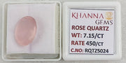 7.15/CT Healing Rose Quartz Stone with Govt. Lab Certificate-RQTZ5024