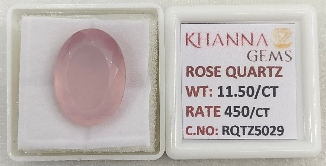 11.50/CT Healing Rose Quartz Stone with Govt. Lab Certificate-RQTZ5029