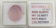 11.50/CT Healing Rose Quartz Stone with Govt. Lab Certificate-RQTZ5029