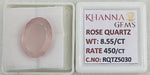Load image into Gallery viewer, 8.55/CT Healing Rose Quartz Stone with Govt. Lab Certificate-RQTZ5030