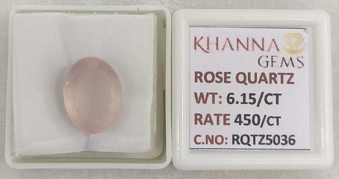 6.15/CT Healing Rose Quartz Stone with Govt. Lab Certificate-RQTZ5036