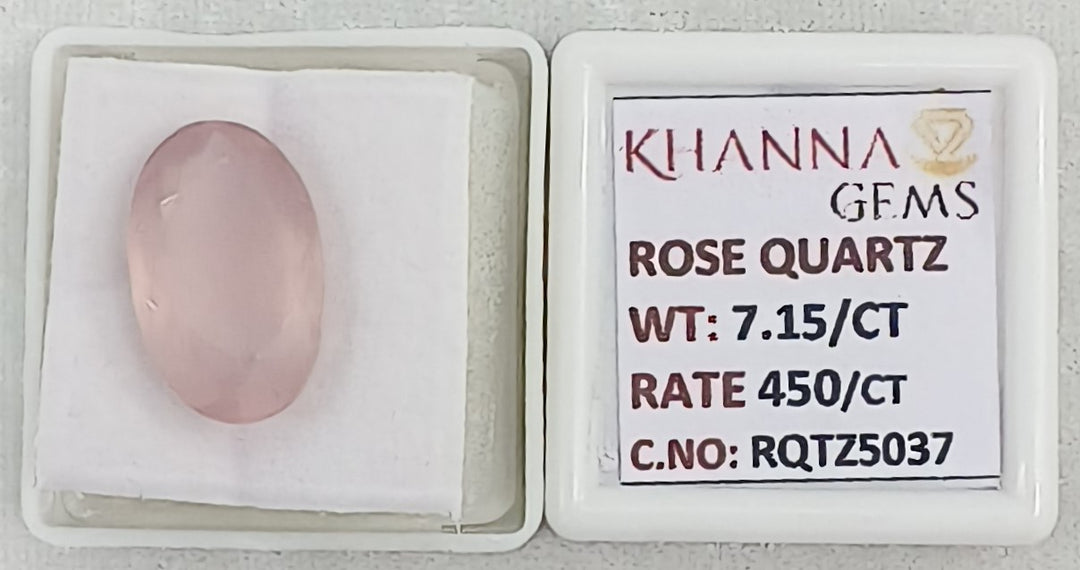 7.15/CT Healing Rose Quartz Stone with Govt. Lab Certificate-RQTZ5037