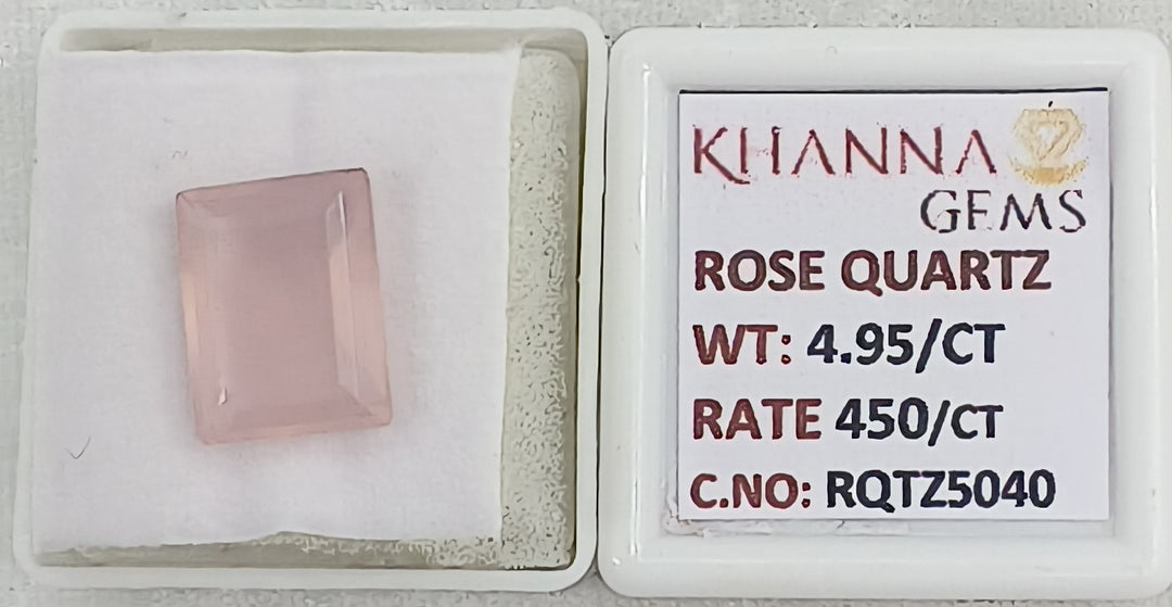 4.95/CT Healing Rose Quartz Stone with Govt. Lab Certificate-RQTZ5040