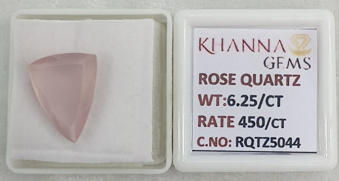 6.25/CT Healing Rose Quartz Stone with Govt. Lab Certificate-RQTZ5044