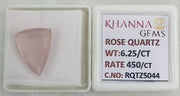 6.25/CT Healing Rose Quartz Stone with Govt. Lab Certificate-RQTZ5044