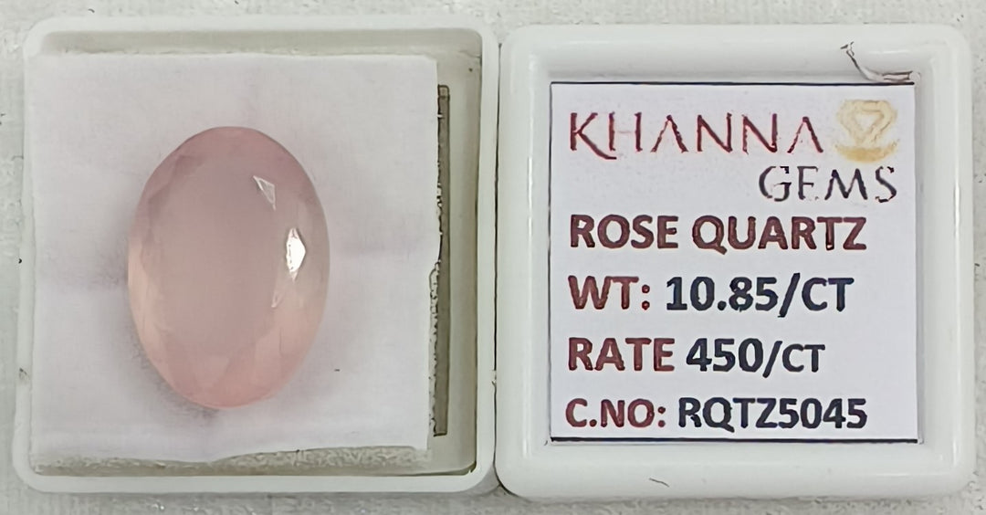 10.85/CT Healing Rose Quartz Stone with Govt. Lab Certificate-RQTZ5045