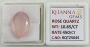 10.85/CT Healing Rose Quartz Stone with Govt. Lab Certificate-RQTZ5045