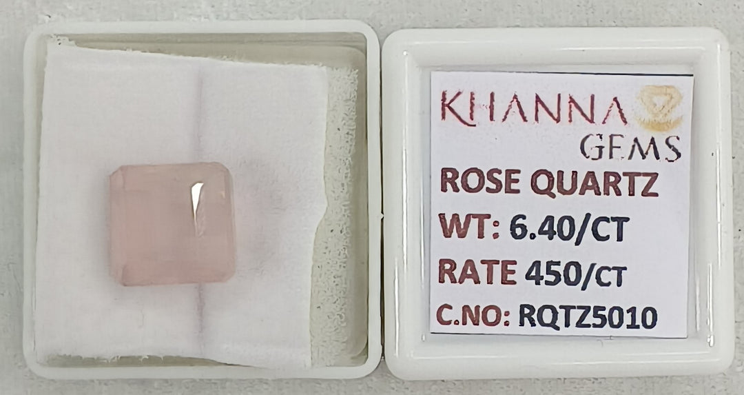 6.40/CT Healing Rose Quartz Stone with Govt. Lab Certificate-RQTZ5010