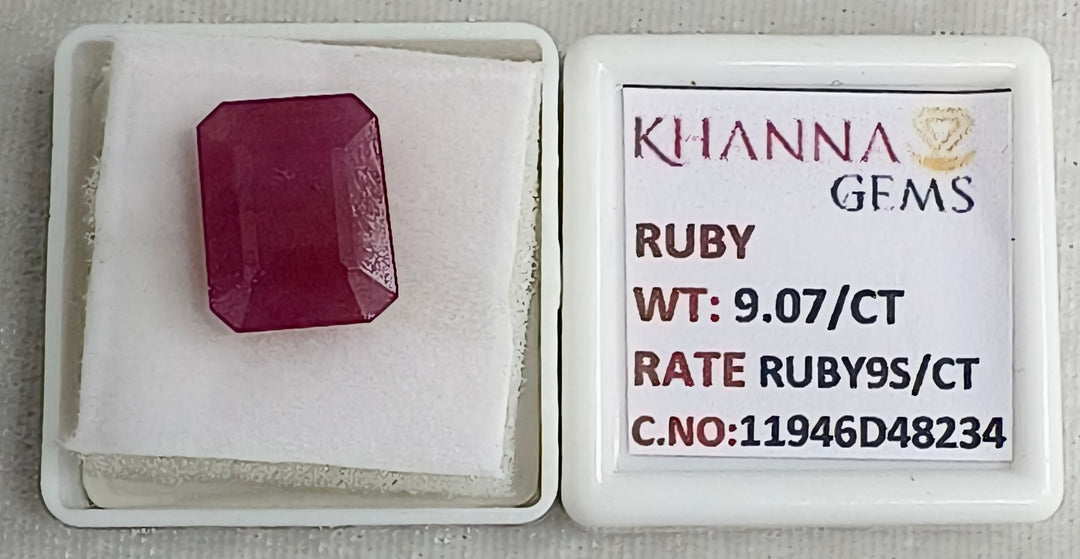 9.07/CT Natural Ruby Stone with Govt. Lab Certificate-11946D48234