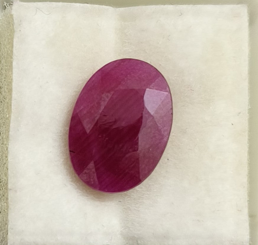 6.76/CT Natural Ruby with Govt. Lab Certificate (5661)