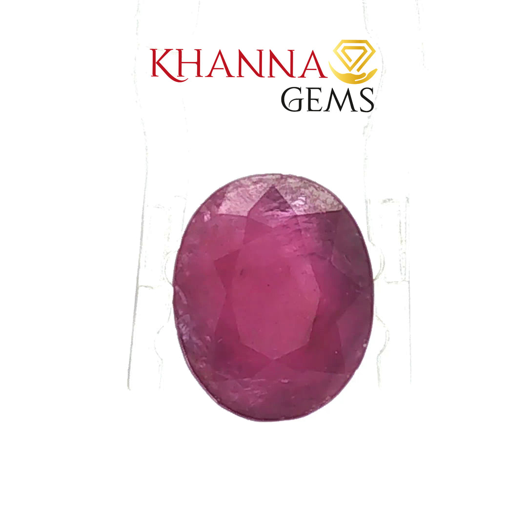 6.47/CT Natural Ruby Stone with Govt. Lab Certificate-137182