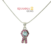 3.20/GM Ruby Blue Topaz Pendent - N0063
