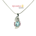 Load image into Gallery viewer, 3.20/GM Ruby Blue Topaz Pendent - N0028