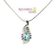 3.20/GM Ruby Blue Topaz Pendent - N0028