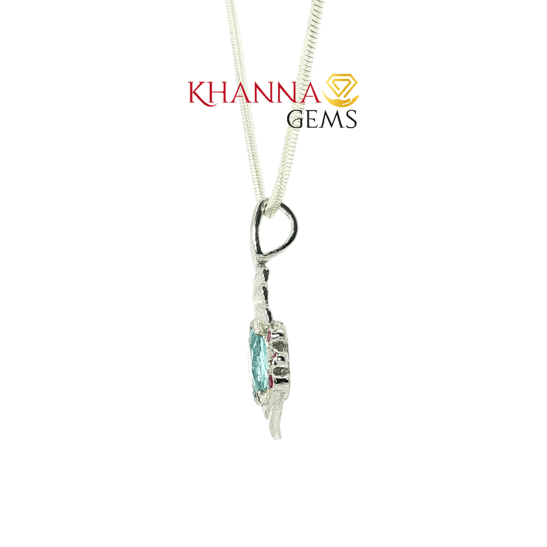 3.20/GM Ruby Blue Topaz Pendent - N0028