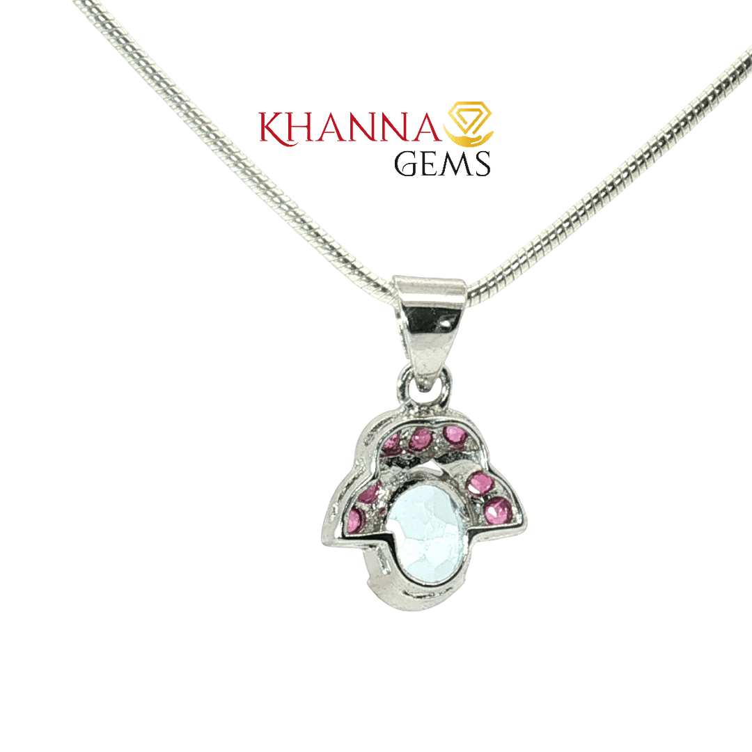 2.50/GM Ruby Blue Topaz Pendent - N0064
