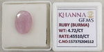 Load image into Gallery viewer, 4.72/CT Natural Old Burma Ruby with IIGJ Govt. Lab Certificate-15737S204512