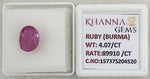 Load image into Gallery viewer, 4.07/CT Natural Old Burma Ruby with IIGJ Govt. Lab Certificate-15737S204520