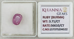 Load image into Gallery viewer, 3.71/CT Natural Old Burma Ruby with IIGJ Govt. Lab Certificate-15737S204522